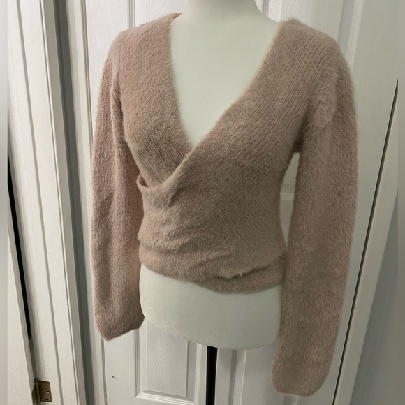Blush faux wrap sweater - Picture 2 of 3